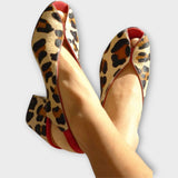 Valeria | Leopardo rašto aukštakulniai sandalai