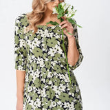Florine™ — Elegantiška ir moteriška gėlių midi suknelė