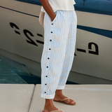 Caitlin | Elegantiški Pantalonai su Mygtukais ir Juostelėmis