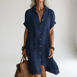 Timéa™ — Midi Chemizo Dress, Breathable with Parisian Elegance