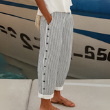 Caitlin | Elegantiški Pantalonai su Mygtukais ir Juostelėmis