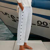Caitlin | Elegantiški Pantalonai su Mygtukais ir Juostelėmis