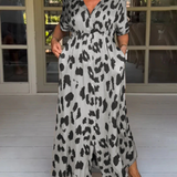 Felicia – Maxi Suknelė su Leopardų Raštu