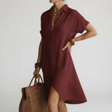Timéa™ — Midi Chemizo Dress, Breathable with Parisian Elegance
