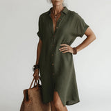 Timéa™ — Midi Chemizo Dress, Breathable with Parisian Elegance