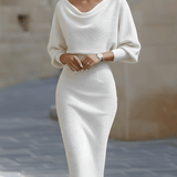 Clarisse™ — Elegantiška midi suknelė su drapiruote