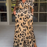 Felicia – Maxi Suknelė su Leopardų Raštu