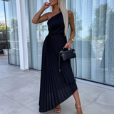 Gabriela – Maxi Plisuota Suknelė su Vienu Petimi