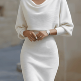Clarisse™ — Elegantiška midi suknelė su drapiruote