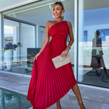 Gabriela – Maxi Plisuota Suknelė su Vienu Petimi