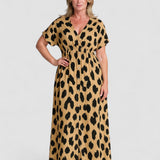 Felicia – Maxi Suknelė su Leopardų Raštu