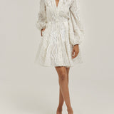 Una Stripe Applique Detail Fit & Flare Resort Dress | Balta