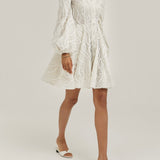 Una Stripe Applique Detail Fit & Flare Resort Dress | Balta