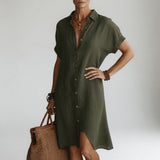 Évanélie™ — Premium Midi Shirt with Breathable Parisian Style
