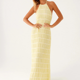 Cătălina – Juoda Maxi Suknelė Halter