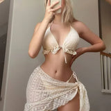 Lucia – Nėrinių bikini rinkinys, trys dalys