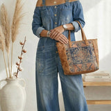 Ruth | Mono Mėlynas Off Shoulder Platus Kelnes