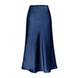 KEITH™ - Elegantiška Aukšto Juosmens Šoninė Plynė Midi Sijonas
