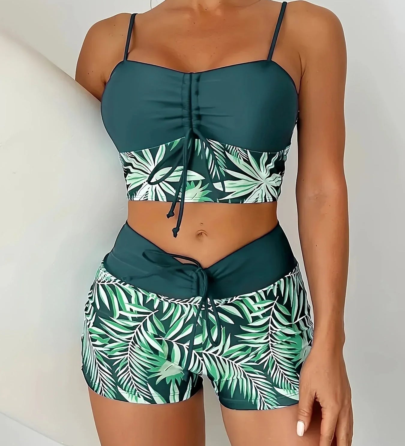 Oana – Bikini komplektas su lapų raštu