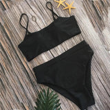 Cristina – Aukšto liemens bandeau bikini rinkinys