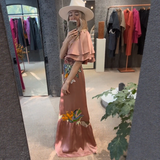 Zoe – Ilga Boho Siuvinėta Suknelė