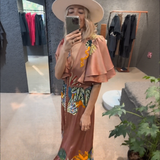 Zoe – Ilga Boho Siuvinėta Suknelė