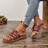 Mihaela – Boho chic šlepetės Ibizos stiliumi