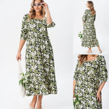 Florine™ — Elegantiška ir moteriška gėlių midi suknelė