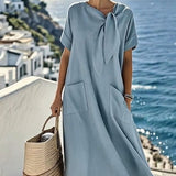Mireille™ — Elegantiška vasaros medvilninė suknelė